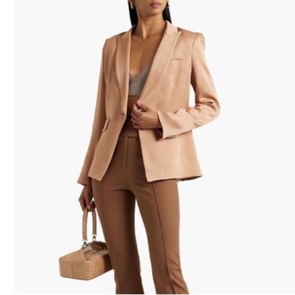 Veronica beard camel satin blazer - Picture 4 of 12